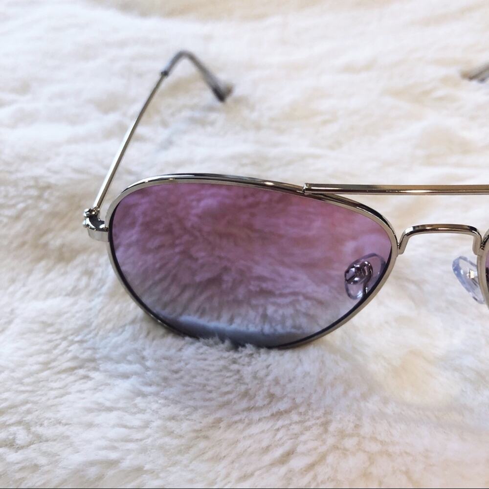 Rosalia Purple Blue Full Rim Aviator Sunglasses - Picture 7 of 10